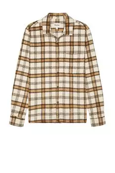 Рубашка с длинным рукавом в клетку albert Rhythm, бежевый