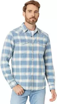 Рубашка с длинным рукавом в клетку цвета индиго в стиле вестерн Lucky Brand, цвет Indigo Plaid