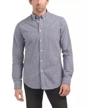 Рубашка с длинным рукавом в клетку Signature Ben Sherman, темно-синий