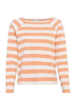 Рубашка с длинным рукавом, в полоску, рукава реглан, женская TOM TAILOR, цвет Peach Offwhite