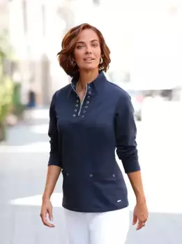 Рубашка с длинным рукавом в стиле кэжуал "Shirt" Casual Looks, синий