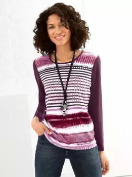 Рубашка с длинным рукавом в стиле кэжуал "Shirt" Casual Looks, бордовый