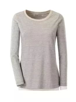 Рубашка с длинным рукавом в стиле кэжуал "Shirt" Casual Looks, цвет Sand-Grau-Geringelt