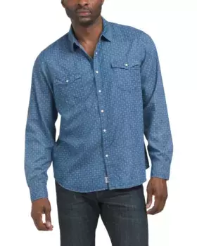 Рубашка с длинным рукавом в стиле вестерн с принтом Lucky Brand, индиго