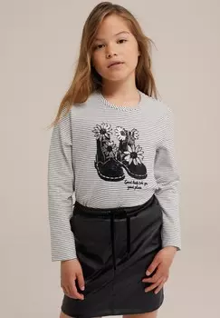 Рубашка с длинным рукавом WE Fashion, белый