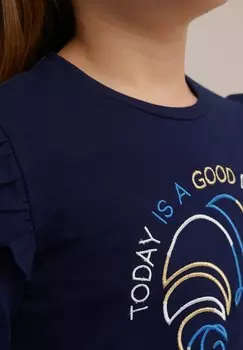 Рубашка с длинным рукавом WE Fashion, темно-синий