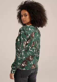 Рубашка с длинным рукавом WE Fashion, темно-зеленый