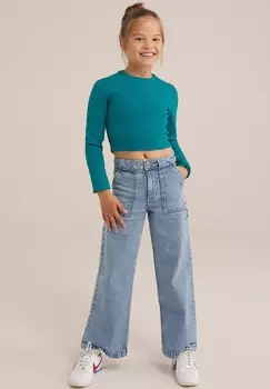 Рубашка с длинным рукавом WE Fashion, зеленый