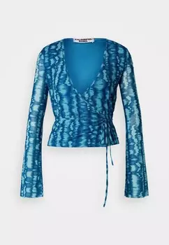 Рубашка с длинным рукавом WINONA TIE DYE WRAP Colourful Rebel, бирюзовый