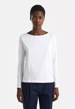 Рубашка с длинным рукавом WITH BOAT NECK United Colors of Benetton, белый