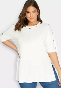 Рубашка с длинным рукавом Yours Clothing, белый