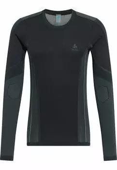 Рубашка с длинным рукавом Zeroweight Windproof ODLO, черная бетонно-серый