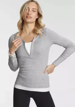 Рубашка с длинными рукавами 2-в-1 Flashlights, образ 2-в-1, цвет Grau-Meliert