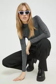 Рубашка с длинными рукавами Abercrombie & Fitch, серебряный