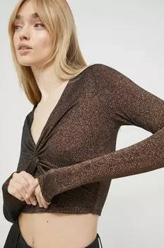 Рубашка с длинными рукавами Abercrombie & Fitch, золотой