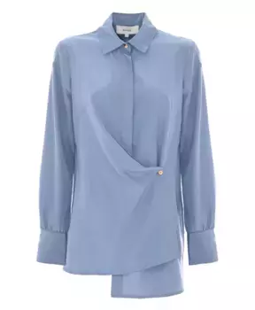 Рубашка с длинными рукавами асимметричного кроя. Kocca, синий