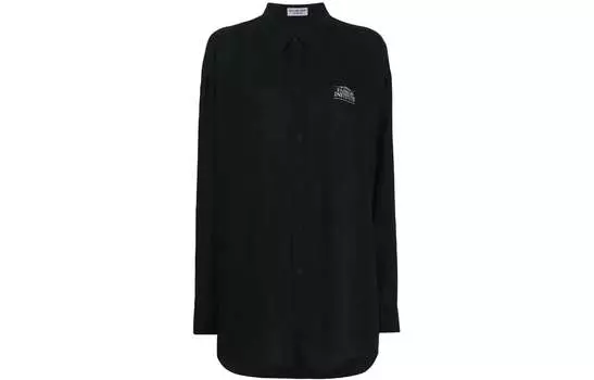 Рубашка Balenciaga Fashion Institute с длинными рукавами, черный