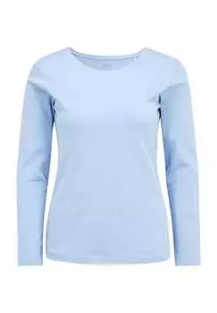 Рубашка с длинными рукавами "bea" повседневного стиля с круглым вырезом Galeria, голубой