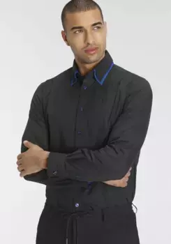 Рубашка с длинными рукавами Bruno Banani " Bruno Banani Button Down Collar", черный