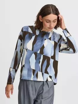 Рубашка с длинными рукавами bypieta aop crew B.Young, синий