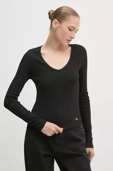 Рубашка с длинными рукавами Calvin Klein Jeans, черный