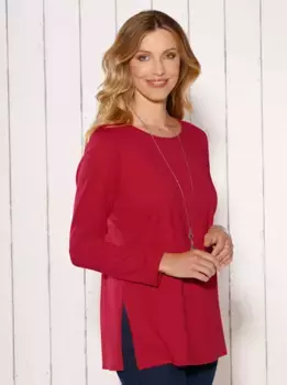 Рубашка с длинными рукавами Classic Basics "Longshirt", бордовый
