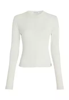 Рубашка с длинными рукавами, декоративный шов, бирка, женская Calvin Klein Jeans, цвет Cga Icicle