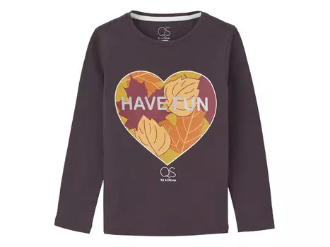 Рубашка с длинными рукавами для малышей QS by sOliver из хлопка, баклажаны