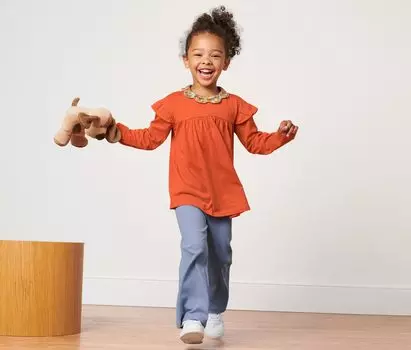 Рубашка с длинными рукавами для малышей Tchibo, оранжевый