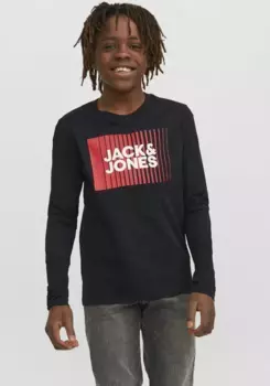 Рубашка с длинными рукавами для подростков Jack & Jones "JJECORP LOGO TEE PLAY LS O-NECK NOOS JNR" Jack & Jones Junior, черный