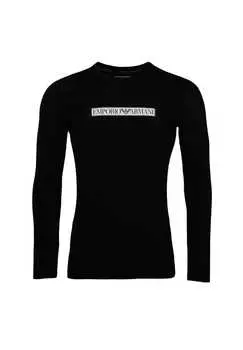 Рубашка с длинными рукавами Emporio Armani, черный