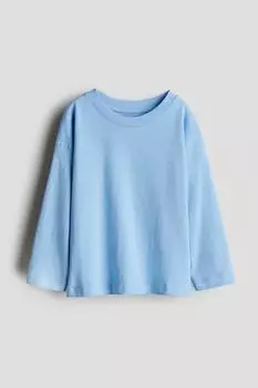 Рубашка с длинными рукавами H&M, голубой