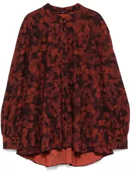 Рубашка с длинными рукавами и цветочным принтом High, красный
