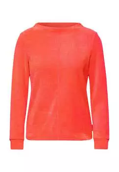 Рубашка с длинными рукавами и декоративными швами Cecil, оранжевый