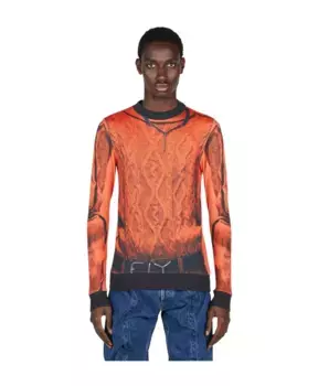 Рубашка с длинными рукавами и графическим принтом Y/Project, оранжевый