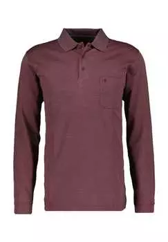 Рубашка с длинными рукавами и хлопковым воротником-поло Ragman, красный