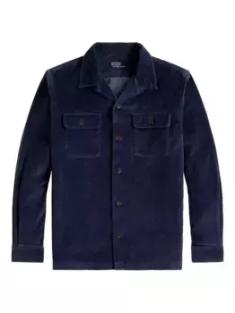 Рубашка с длинными рукавами и карманами POLO RALPH LAUREN, синий