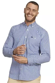 Рубашка с длинными рукавами и клетчатым узором Raging Bull, синий