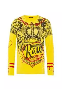 Рубашка с длинными рукавами и крупным принтом Cipo & Baxx, желтый