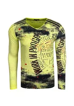 Рубашка с длинными рукавами и крутым принтом по всей поверхности RUSTY NEAL, желтый