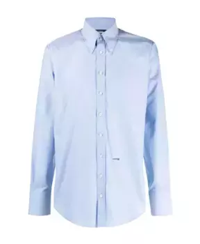 Рубашка с длинными рукавами и логотипом Dsquared2, синий