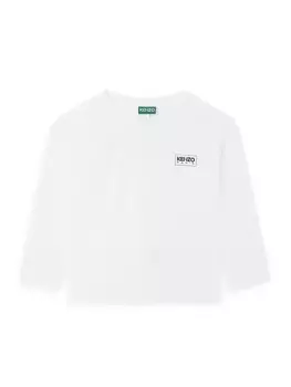 Рубашка с длинными рукавами и логотипом Little Kid's & Kid's Kenzo, слоновая кость