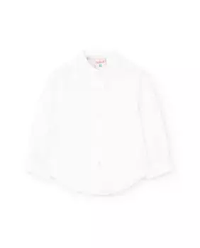 Рубашка с длинными рукавами и мандариновым воротником Boboli, белый