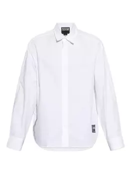 Рубашка с длинными рукавами и нашивкой-логотипом Versace Jeans Couture, белый