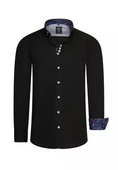 Рубашка с длинными рукавами и нежным цветочным принтом RUSTY NEAL, черный