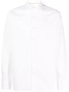 Рубашка с длинными рукавами и отложным воротником Tintoria Mattei, белый
