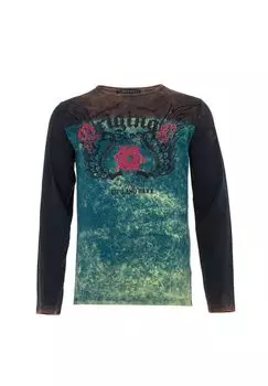 Рубашка с длинными рукавами и принтом из драгоценных камней CIPO & BAXX, цвет Anthrazit Khaki