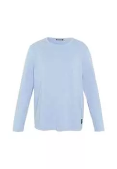 Рубашка с длинными рукавами и принтом-напылением Chiemsee, цвет 16-3922 brunnera blue