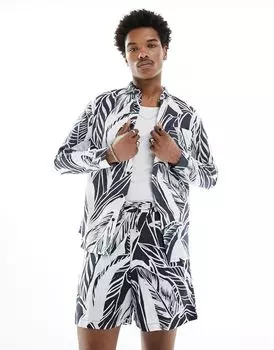 Рубашка с длинными рукавами и принтом пальм ASOS MADE IN KENYA