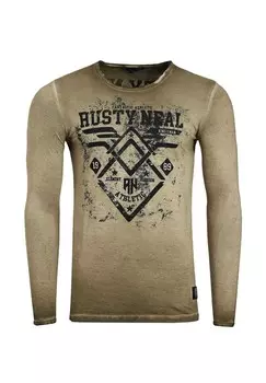 Рубашка с длинными рукавами и принтом спереди RUSTY NEAL, хаки
